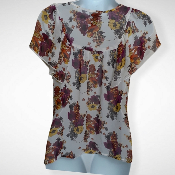 Wet Seal Floral Sheer Blouse - Picture 3 of 4